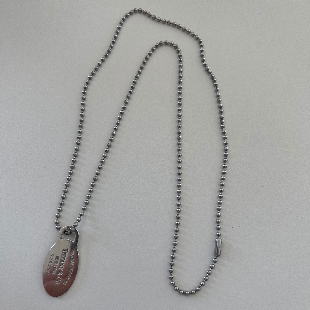 Tiffany Silver Oval necklace